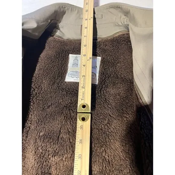 Vintage London Fog Mens 40L Khaki Tan Full Length Trench All Weather Rain Coat - Picture 13 of 15